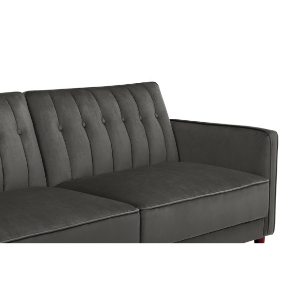 Mercury Row® Perdue 81.5" Velvet Square Arm Convertible Sofa & Reviews ...